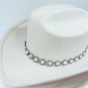 -SOLD-Cowgirl hat with rhinestones.